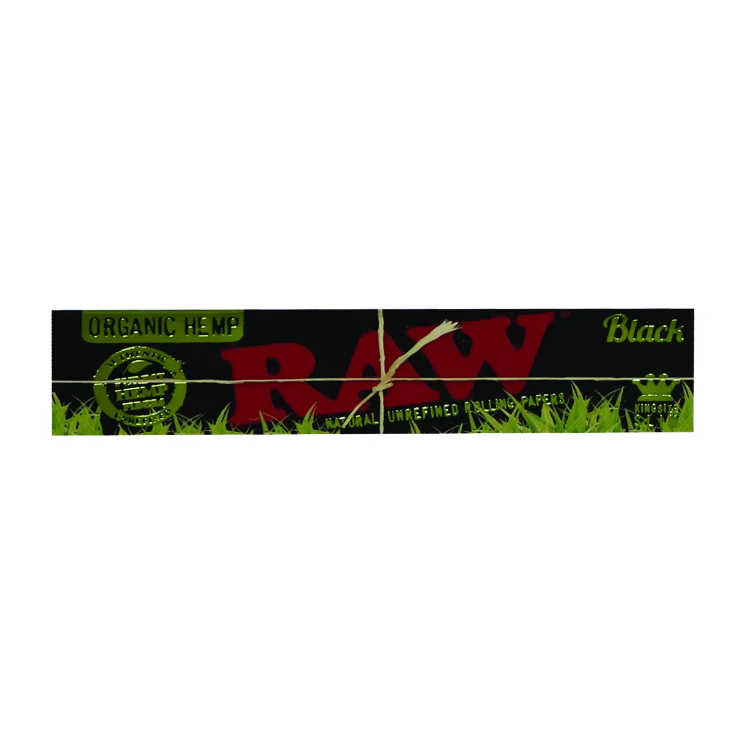 RAW Black Organic Hemp Kingsize Slim Rolling Papers - prirodni nerafinirani papiri za motanje, 32 lista