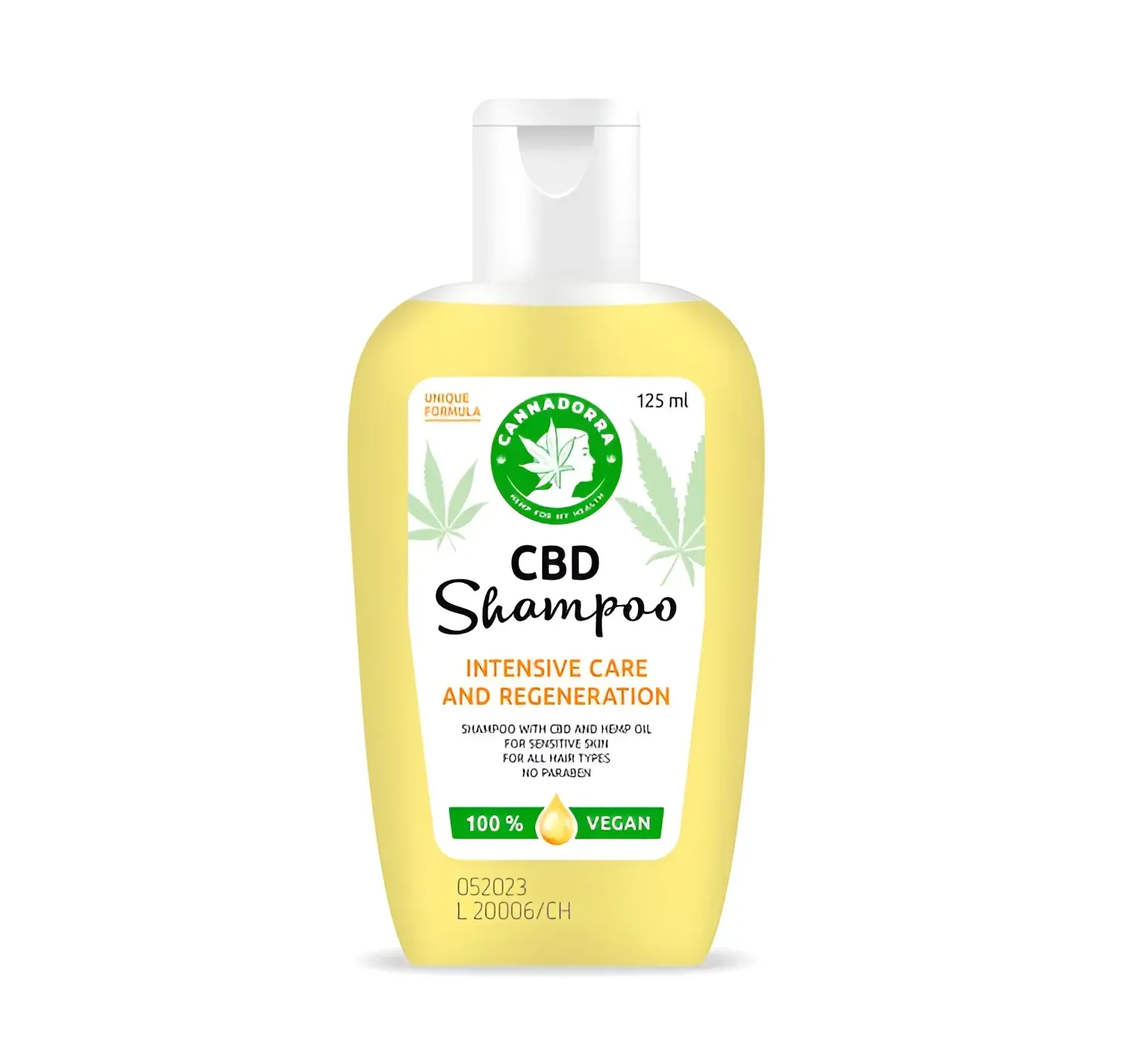 Cannadorra CBD šampon, 62 mg CBD, 125 ml
