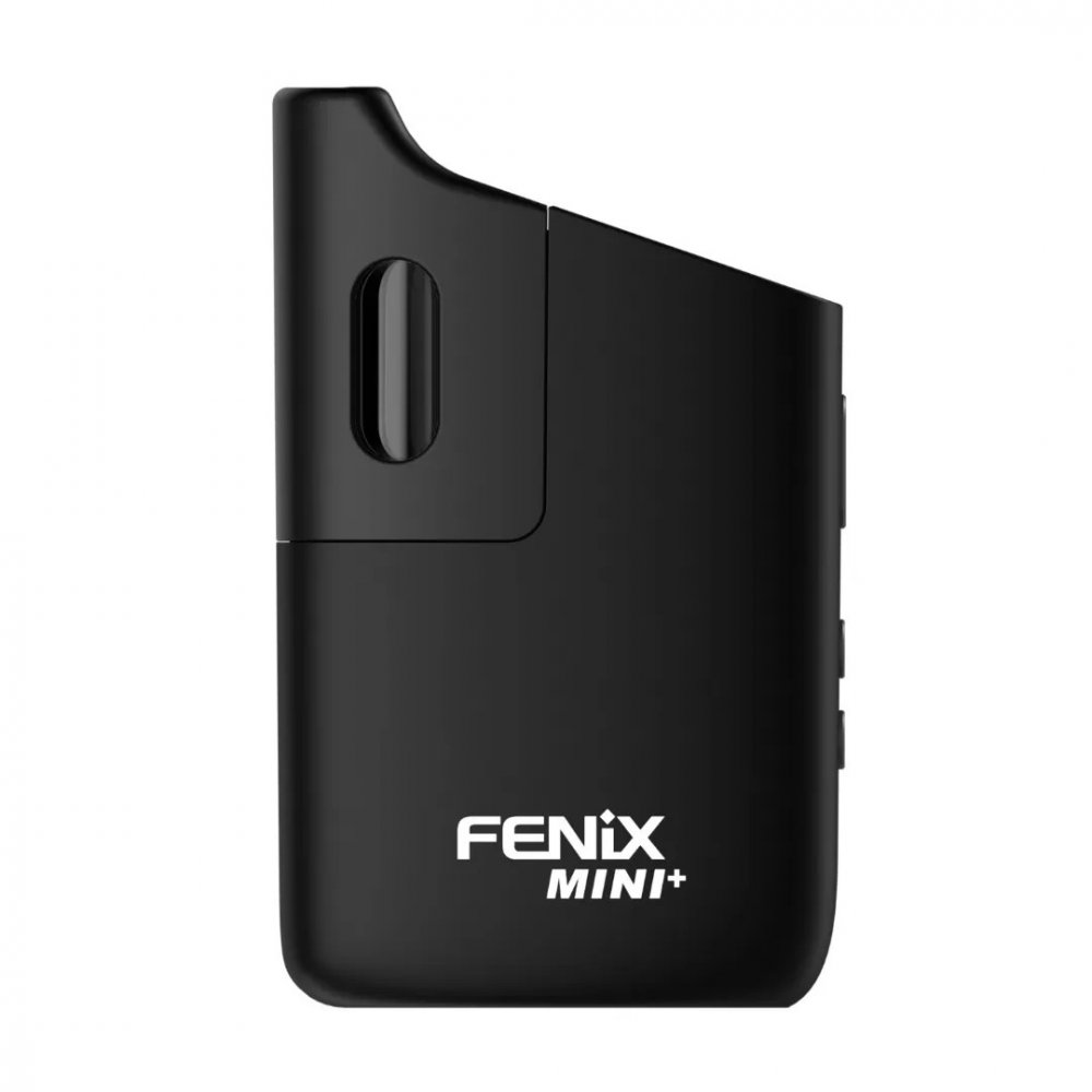 Čierny vreckový vaporizér Fenix Mini plus využíva hybridný ohrev a ponúka širší rozsah teplôt na vaporizáciu, od 120 do 221 °C
