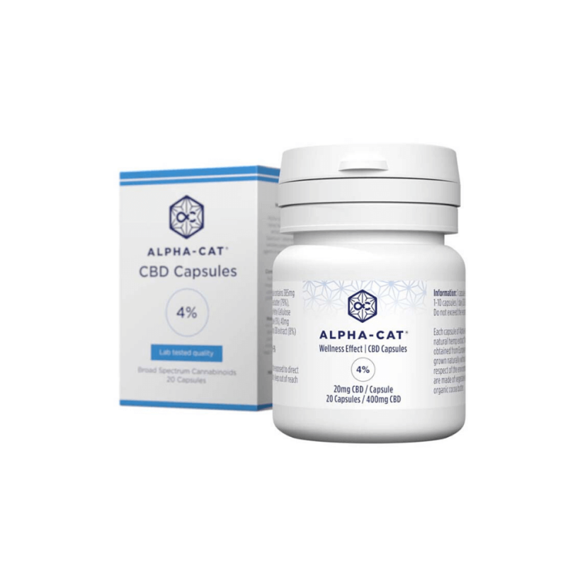 Alpha-CAT CBD kapsulės 20x20mg, 400mg