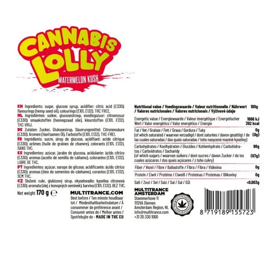 Cannabis Watermelon Kush Lollies – Gift Box (10 Lollies)
