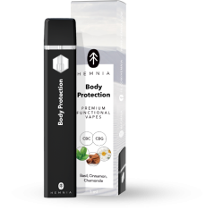 Hemnia Protección corporal premium funcional CBC y CBG Vape Pen - 20 % CBC, 75 % CBG, albahaca, canela, manzanilla, 1 ml