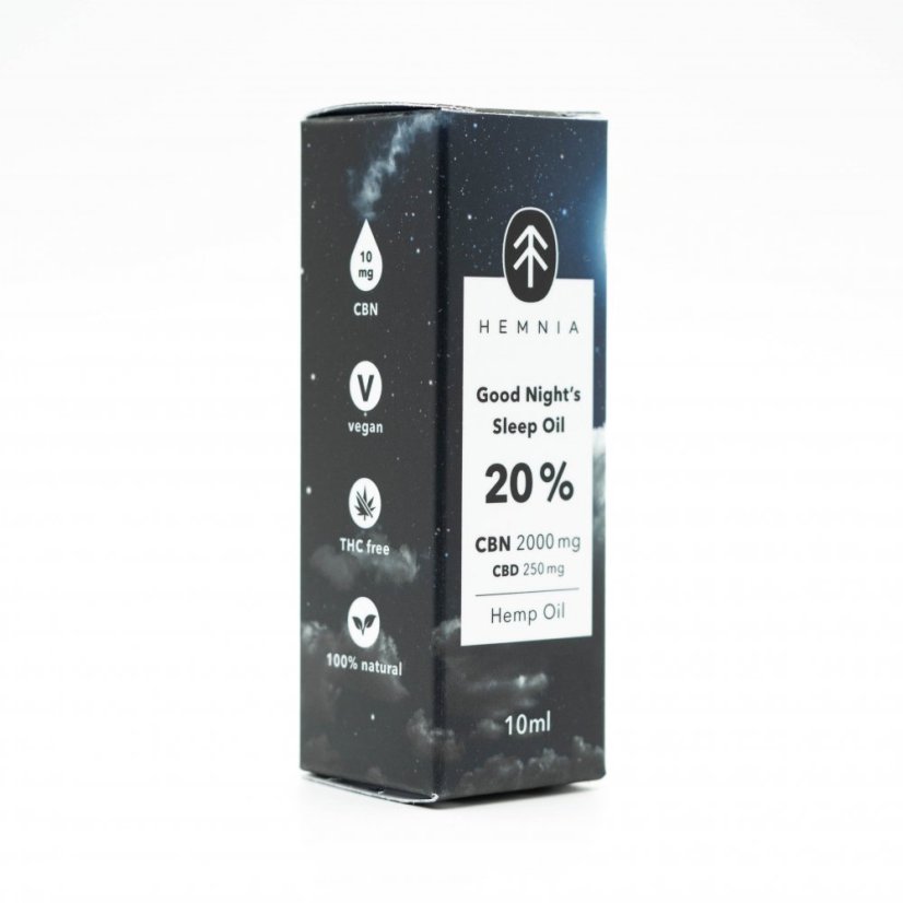 Hemnia Good Night´s Sleep Konopný olej 20%, 2000 mg CBN, 250 mg CBD, 10 ml