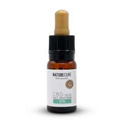 Nature Cure CBD olej s úplným spektrom, 5 %, 500 mg, 10 ml