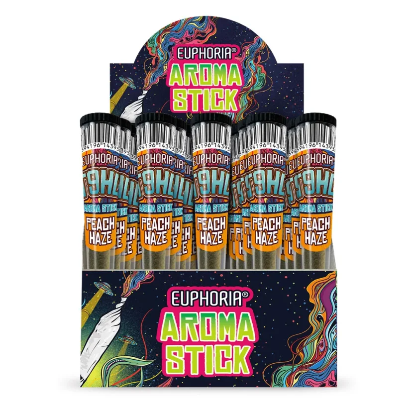 Euphoria T9HC Aromatic Stick Peach Haze, 20 pcs in display