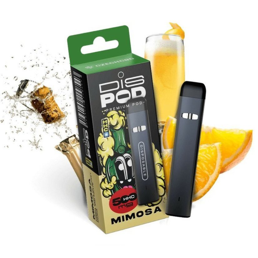 Czech CBD HHC Vape Pen disPOD Mimosa 500 mg, 0,5 ml