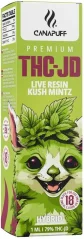 CanaPuff Kush Mintz jednorazové vape pero, 79 % THCJD, 1 ml