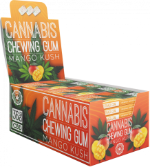 Cannabis Mango rágógumi (36 mg CBD) – Kijelző tartály (24 doboz), 408 g
