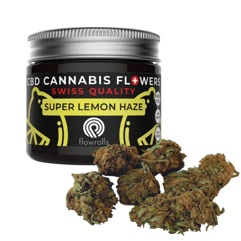 Flowrolls CBD-kukka Super Lemon Haze ulkona, 1g - 100g