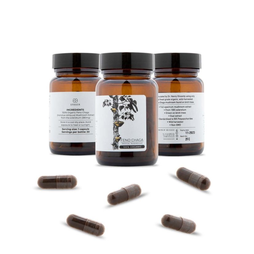 Endoca Luomu Feno Chaga, 30 kapselia