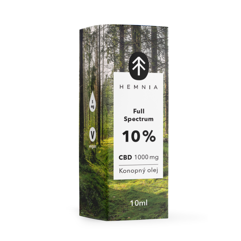Hemnia täyden spektrin CBD-Hamppuöljy 10%, 1000mg, 10ml