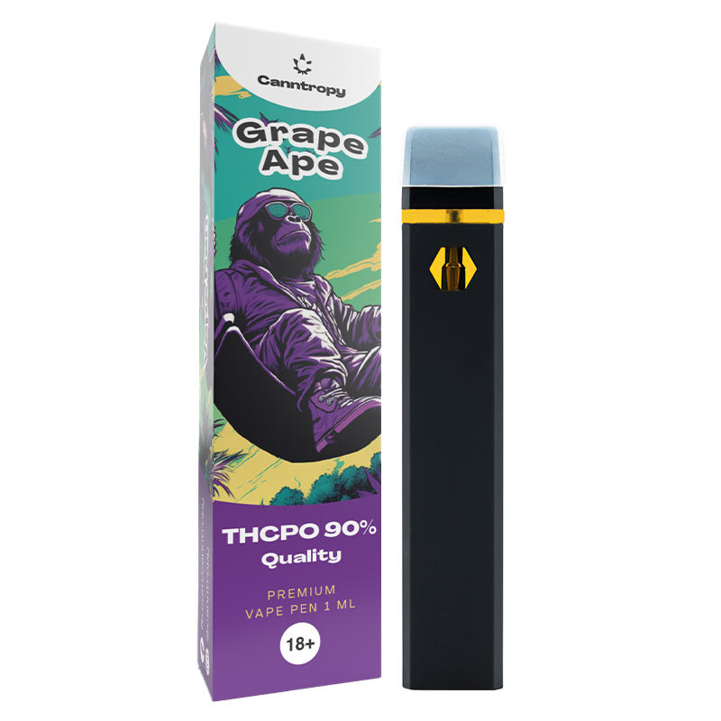 Canntropy THCPO Disposable Vape Pen Grape Ape, THCPO 90% quality, 1ml