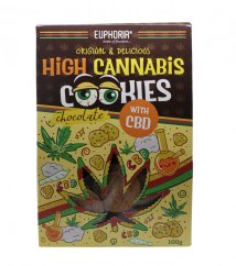 Euphoria High Cannabis Chocholate cookies CBD:llä, 100 g