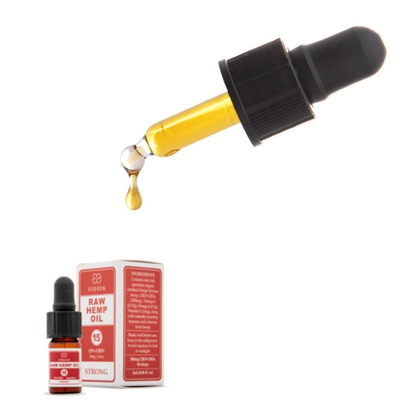 Endoca RAW Hamppuöljy 300 mg CBD + CBDa (15%), 2 ml