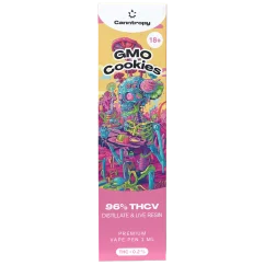 Canntropy THCV Disposable Vape Pen GMO Cookies live resin terpenes, THCV 96% quality, 1 ml