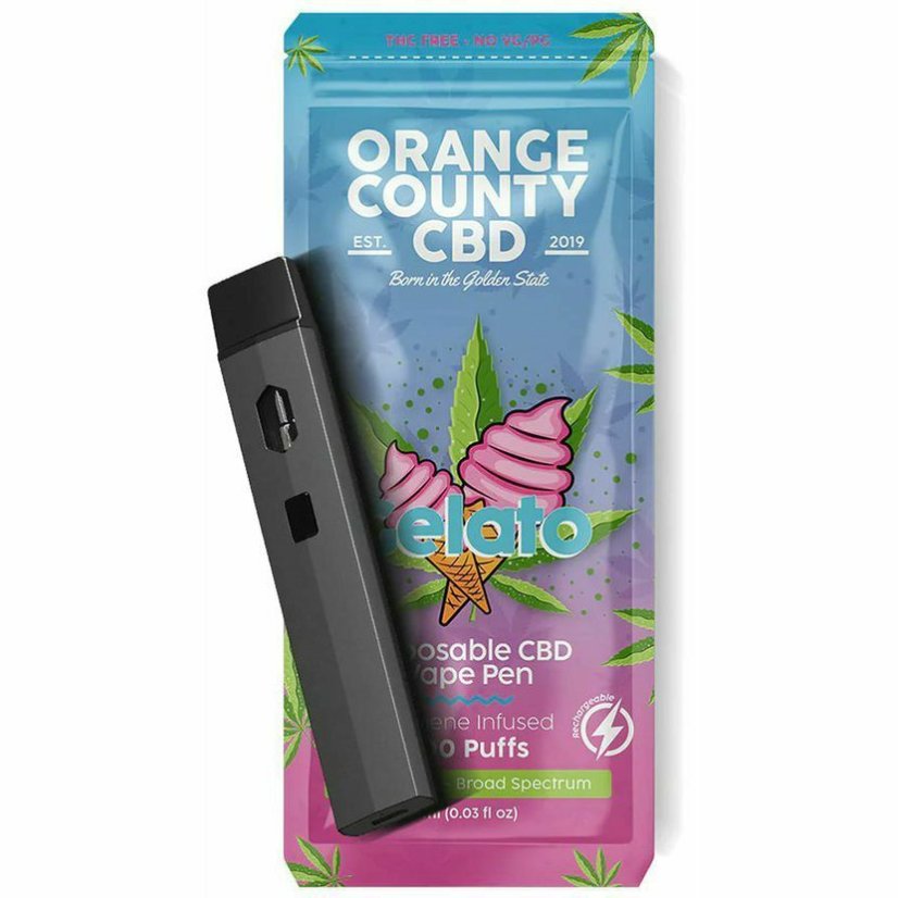 Orange County CBD Vape Pen Gelato, 600mg CBD, 1ml Orange County CBD Vape Pen Gelato, 600mg CBD, 1ml
