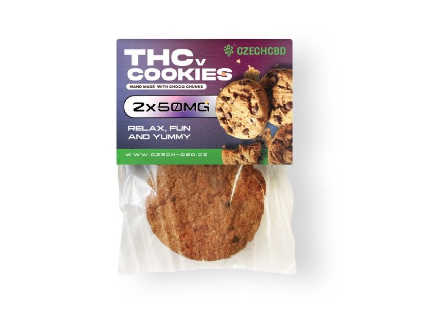 Czech CBD THCV cookies, 2x50 mg THCV, 2 ks