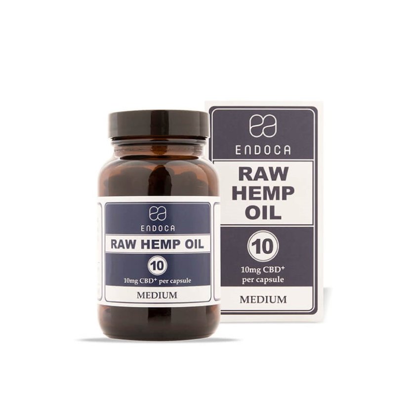 Endoca RAW Kapsule s konopným olejom 1200 mg CBD + CBDa, 120 ks