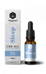 Happease Huile de CBD pour le sommeil Rivière de montagne, 5 % CBD, 500 mg, 10 ml