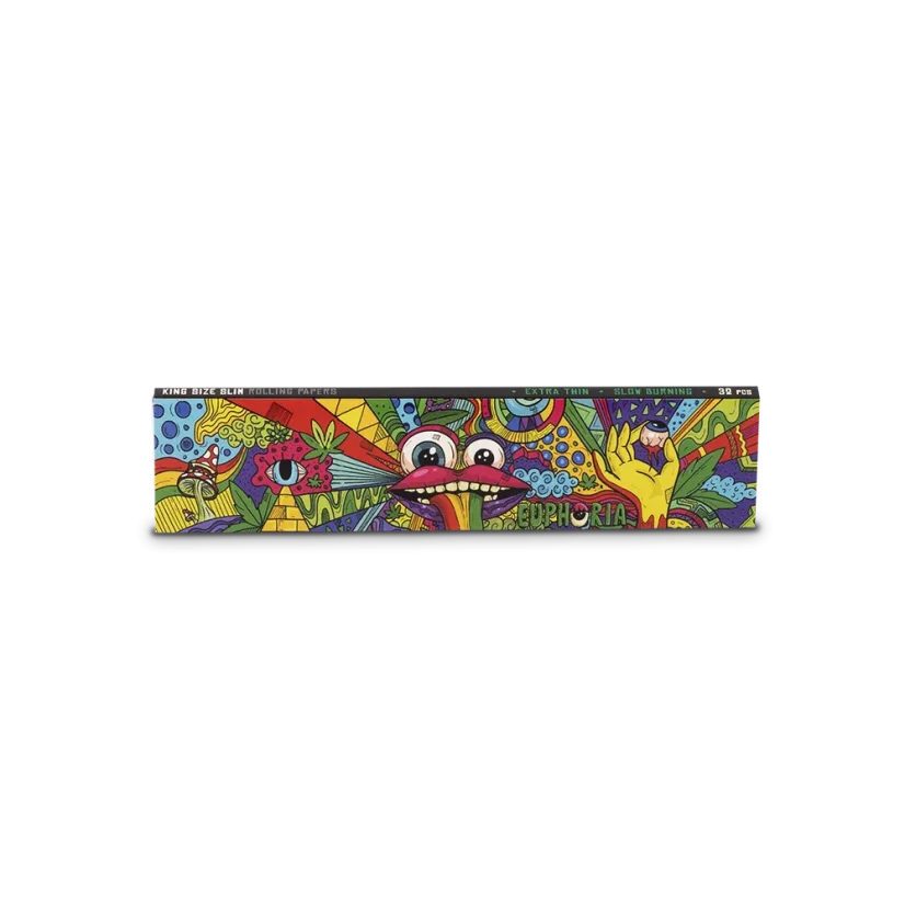 Euphoria Rolling Papers Kingsize Slim Vibrant, 32 papers