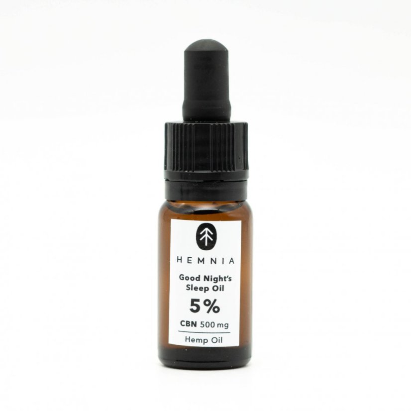 Hemnia Good Night´s Sleep Konopný olej 5%, 500 mg CBN, 250 mg CBD, 10 ml
