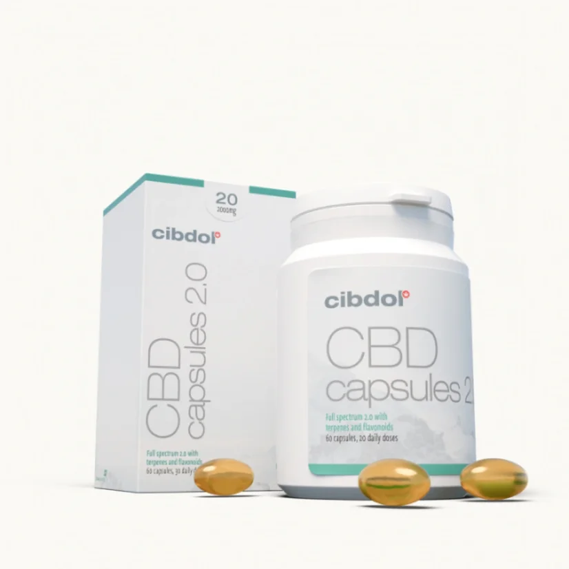 Cibdol CBD mehke kapsule 20%, 60x32mg, 1920 mg