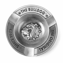 Bulldog kohokuvioitu tuhkakuppi