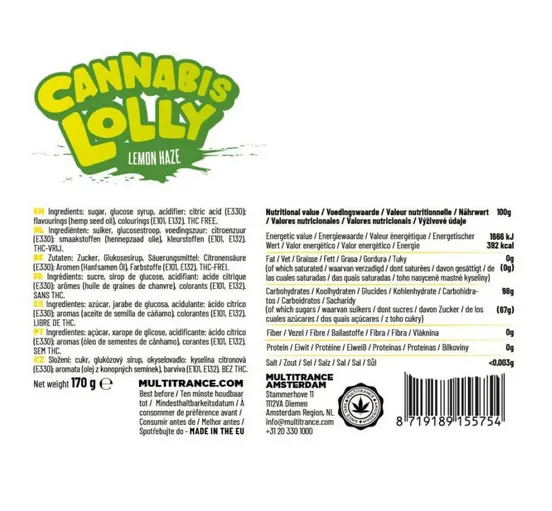 Cannabis Lemon Haze Lollies – Gift Box (10 Lollies)