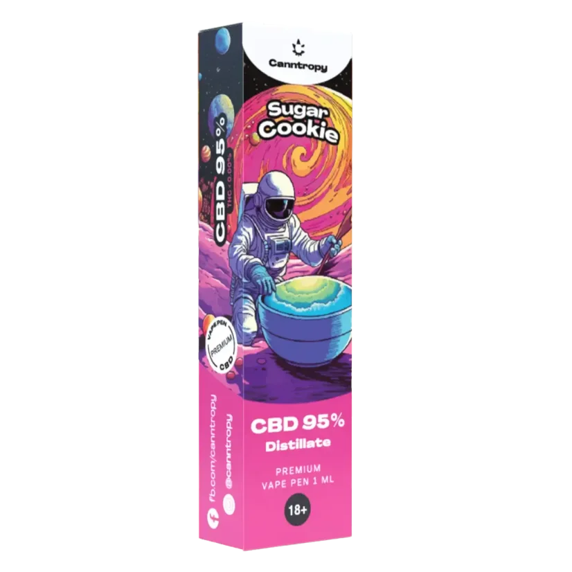 Canntropy CBD jednorazové vape pero, cukrová sušienka, CBD 95 %, 1 ml