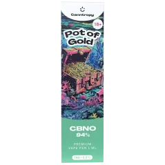 Canntropy CBNO Kertakäyttöinen Vape Pen Pot of Gold, CBNO 94% laatua, 1 ml