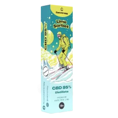 Canntropy CBD Kertakäyttöinen Vape Pen Lime Sorbet, CBD 95 %, 1 ml