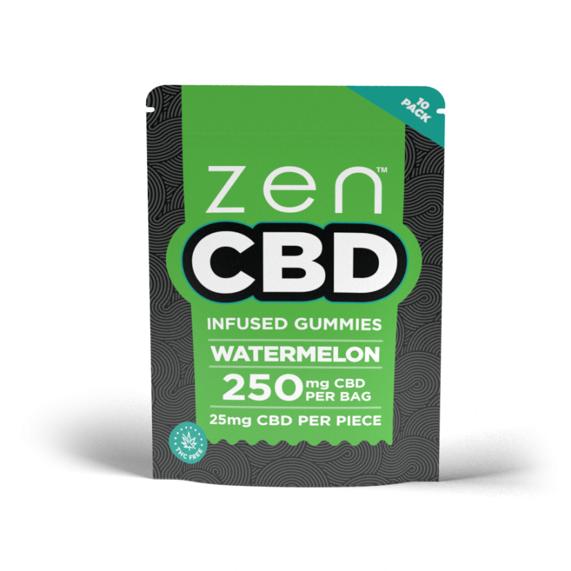 ZEN CBD Gummies - Vesimeloni, 250 mg, 10 kpl