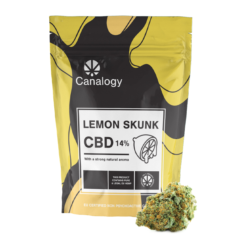 Canalogy CBD Hanfblume Zitronenstinktier 14 %, 1g - 1000g