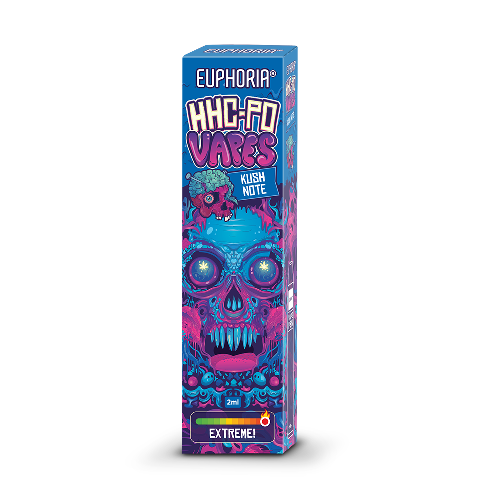 Euphoria HHCPO Disposable Vape Pen Kush Note, 85% HHCPO, 2 ml