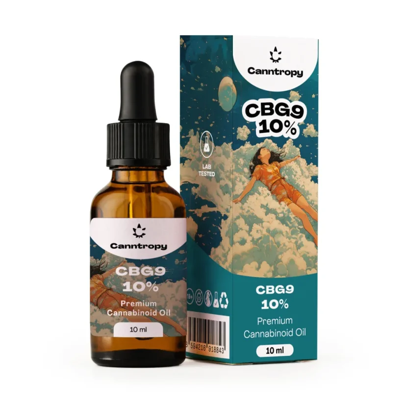 Canntropy CBG9 Premium kannabinoidiöljy, 10 % CBG9, 10 ml