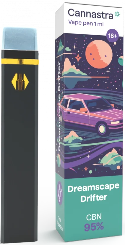Cannastra CBN jednorazové pero na penu Dreamscape Drifter, CBN 95 %, 1 ml