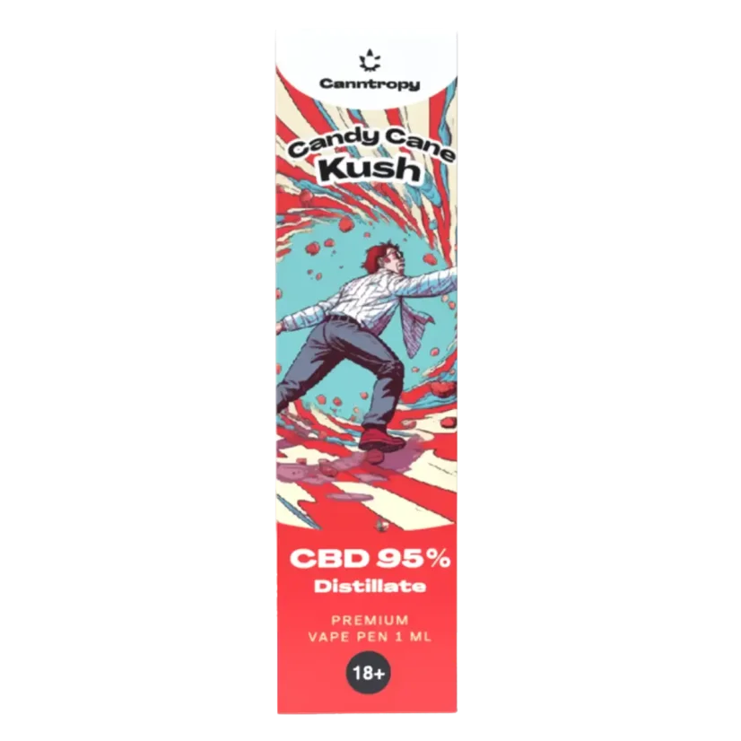 Canntropy CBD jednorazové vape pero Candy Cane Kush, CBD 95 %, 1 ml