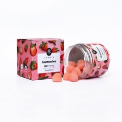 Hemnia CBD kummikommid, maasikas, 500 mg CBD, 100 tk x 5 mg, 300 g