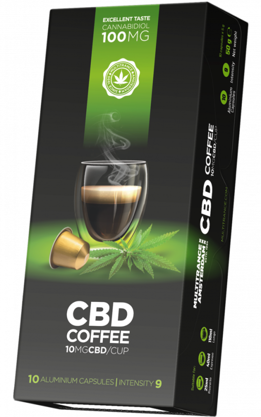 CBD kávové kapsuly (10 mg CBD) - kartón (10 krabíc), 1000 g