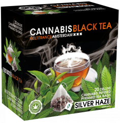 Ceai negru Cannabis Silver Haze (Cutie cu 20 de pliculete Pyramid), 40 g