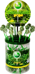 HaZe Cannabis Pops – Envase de exhibición (100 piruletas), 1200 g