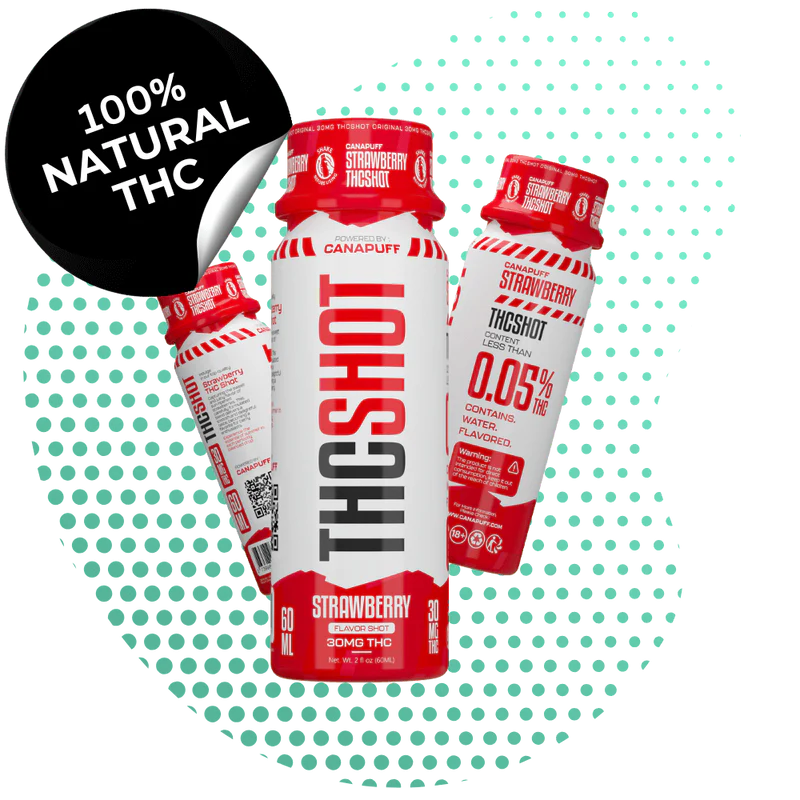 CanaPuff THC SHOT - Mansikka 60 ml (THC 30 mg)
