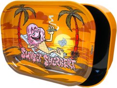 Best Buds Ohut laatikko, rullaava säilytysastia, Sunset Sherbet