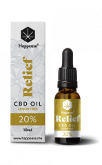 Happease Relief CBD Olejek Lemon Tree, 20% CBD, 2000 mg, 10 ml