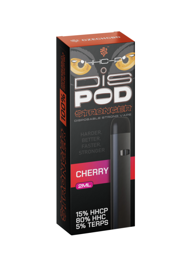 hhc p vape Czech CBD HHCP Vape Pen Stronger disPOD Cherry 15% HHCP, 80% HHC, 2 ml