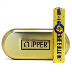 The Bulldog Clipper Zlatni metalni upaljač + poklonbox