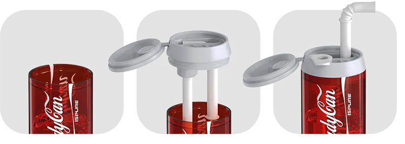 ISPURE BudyCan Water Pipe, red