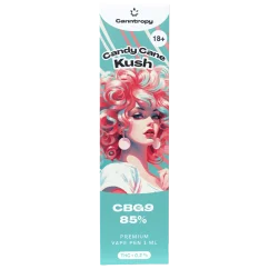 Canntropy CBG9 Kertakäyttöinen Vape Pen Candy Cane Kush, CBG9 85 % laatu, 1 ml