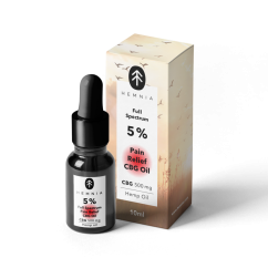 Hemnia Täysi spektri Kipu Helpotus CBG öljy - 5% CBG, 5% CBD, 500 mg, 10 ml