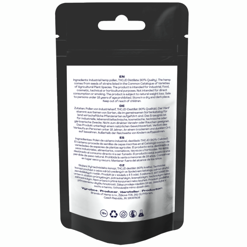 Canntropy THCJD Agent de hash portocaliu, THCJD 90% calitate, 1 g - 5 g